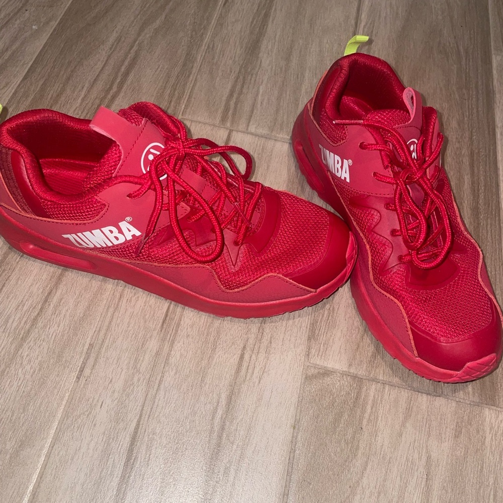 Beautiful Red Zumba Athletic Sneakers size 8